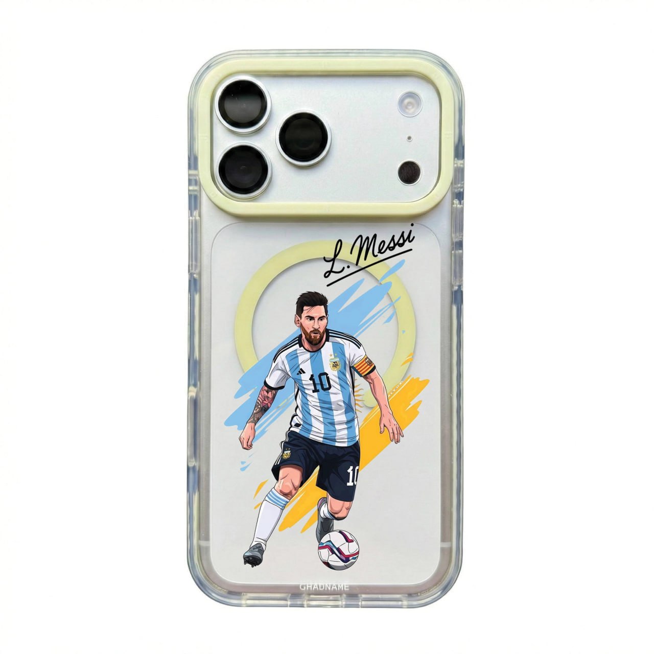 قاب لیونل مسی Lionel Messi با مگ سیف قاب ناب ghabnaab آیفون